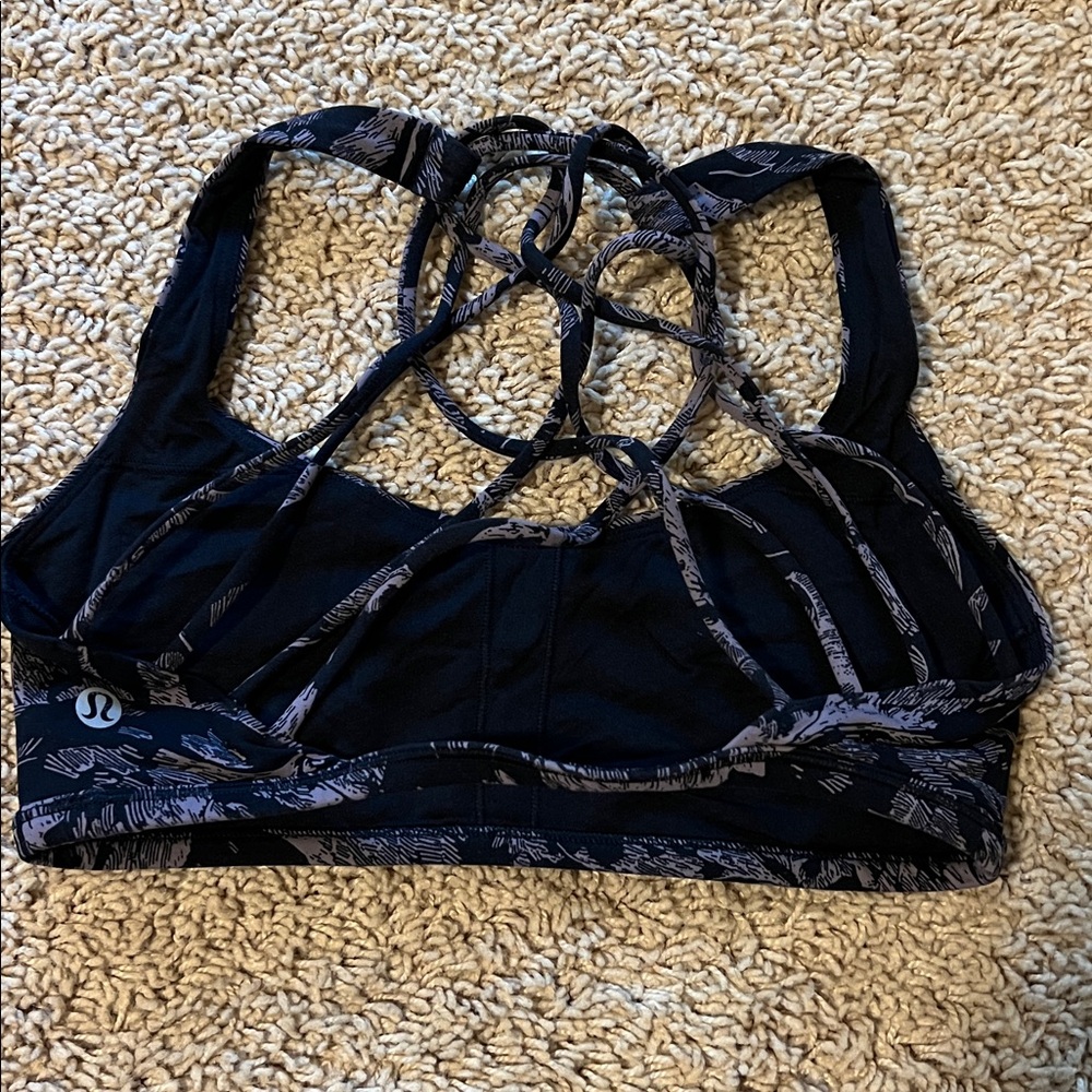 lululemon athletica Black and Gray Sports Bra